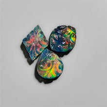 Handcarved Crystal And Aurora Opal Doublets Lot-2542