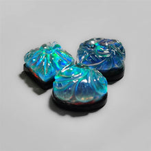 Handcarved Crystal And Aurora Opal Doublets Lot