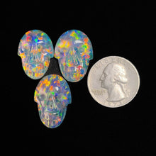 Handcaverd Crystal And Gilson Opal Skulls Lot