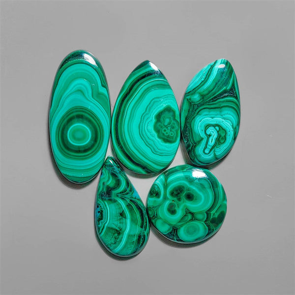 High Grade Malachite Cabochons Lot