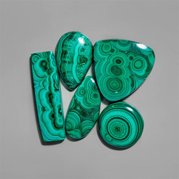 High Grade Malachite Cabochons Lot