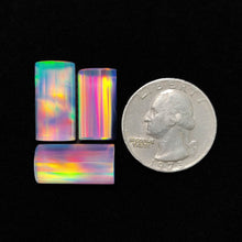 Step Cut Crystal And Aurora Opal Doublets Lot