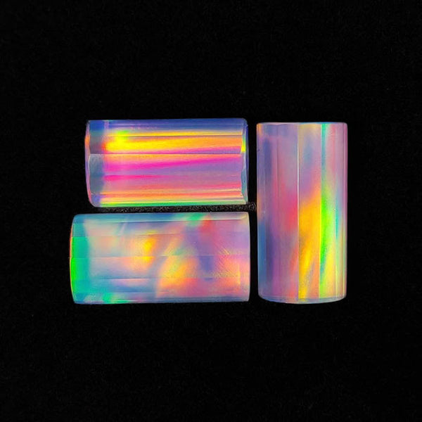 Step Cut Crystal And Aurora Opal Doublets Lot