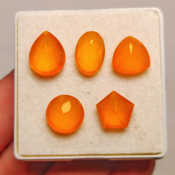 Faceted Carnelian Agates Lot