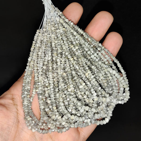 Uncut Diamond Beads Line 4mm