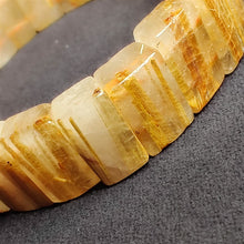 Star Golden Rutile Rectangle Beads Bracelet 7-14mm