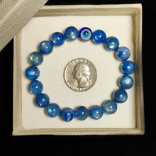 Blue Kyanite With Evil Eye Beads Bracelet  10mm