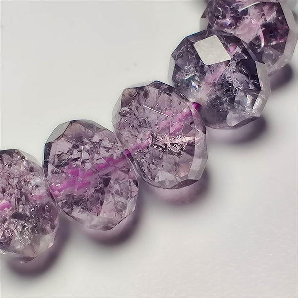 Faceted Amethyst Beads Bracelet 11-12mm