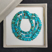 Faceted Arizona Turquoise Beads Line 5-8mm