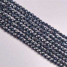 Faceted Black Onyx Beads Line 3mm