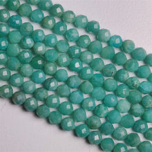 Faceted Peruvian Amazonite Beads Line 3mm