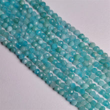 Faceted Peruvian Amazonite Beads Line 2mm