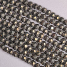 Faceted Pyrite Beads Line 2mm