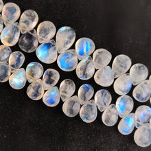 Faceted Rainbow Moonstone Tear Drop beads Line 5-10mm