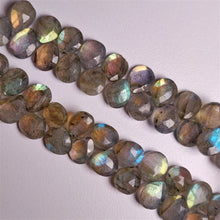 Faceted Labradorite Tear Drop Beads Line 6-8mm