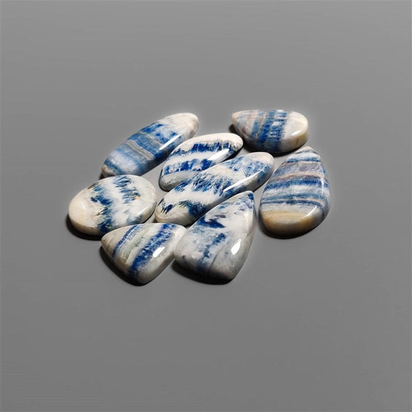 Blue Scheelite Cabochons Lot