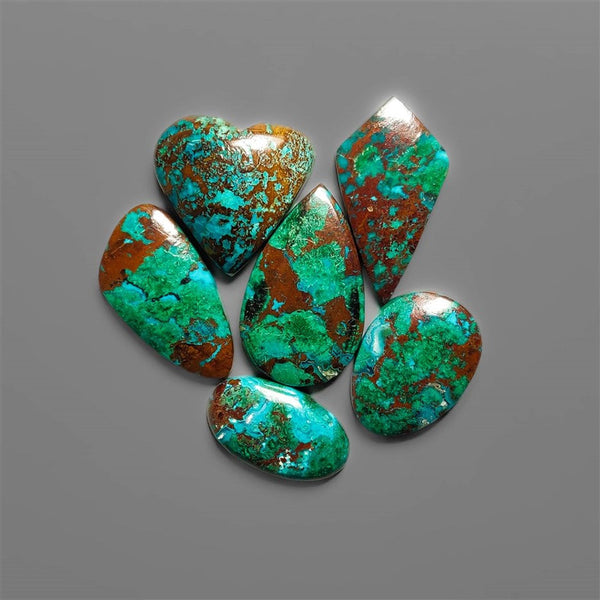 Peruvian Chrysocolla Cabochons Lot