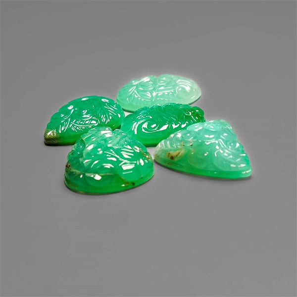 Australian Chrysoprase Mughal Carving Lot