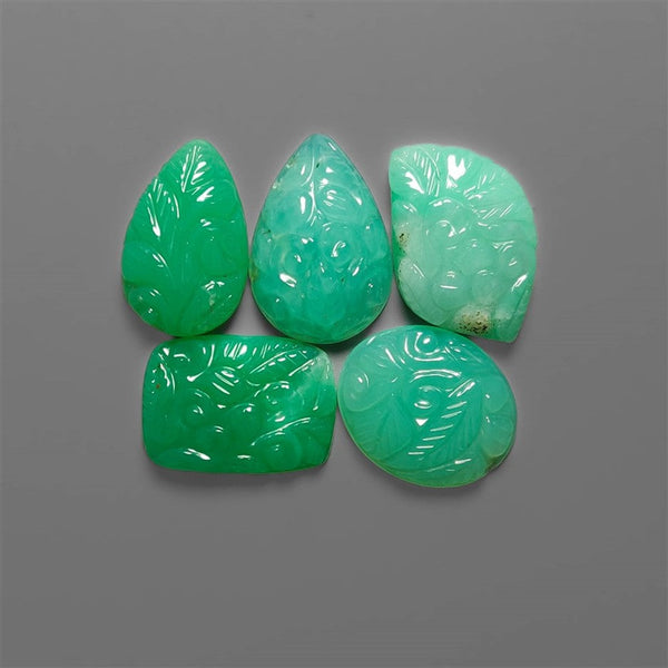 Australian Chrysoprase Mughal Carving Lot