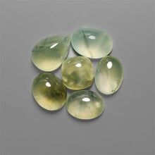 Prehinite Cabochons Lot (With Tourmaline Inclusion) 