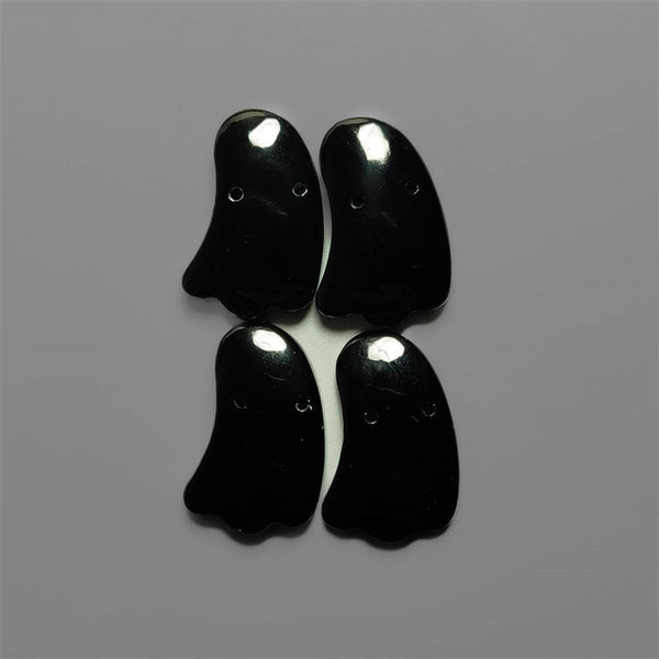 Handcarved Black Onyx Ghosts Lot