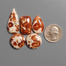 Garnet In Limestone Cabochons Lot