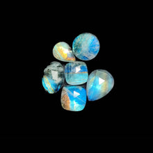 Rose Cut Crystal And Rainbow Moonstone Doublets Lot