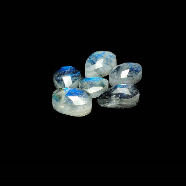 Rose Cut Crystal And Rainbow Moonstone Doublets Lot