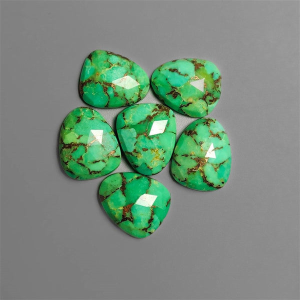 Rose Cut Mohave Green Turquoise Lot