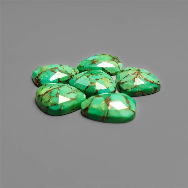 Rose Cut Mohave Green Turquoise Lot