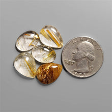 Golden Rutilated Quartz Cabochons Lot