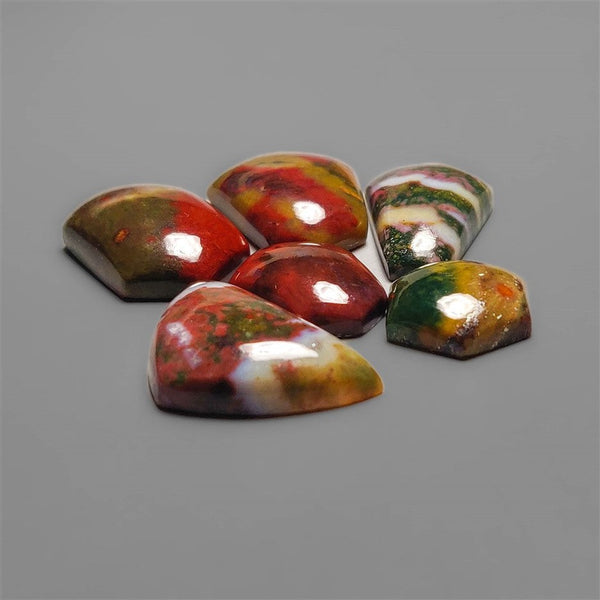 Red Moss Agate Cabochons Lot