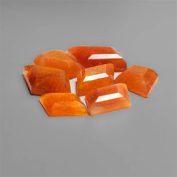 High Grade Step Cut Rainbow Sunstone Lot