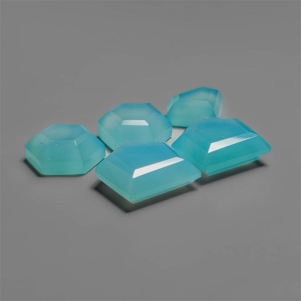 Step Cut Paraiba Chalcedony Lot