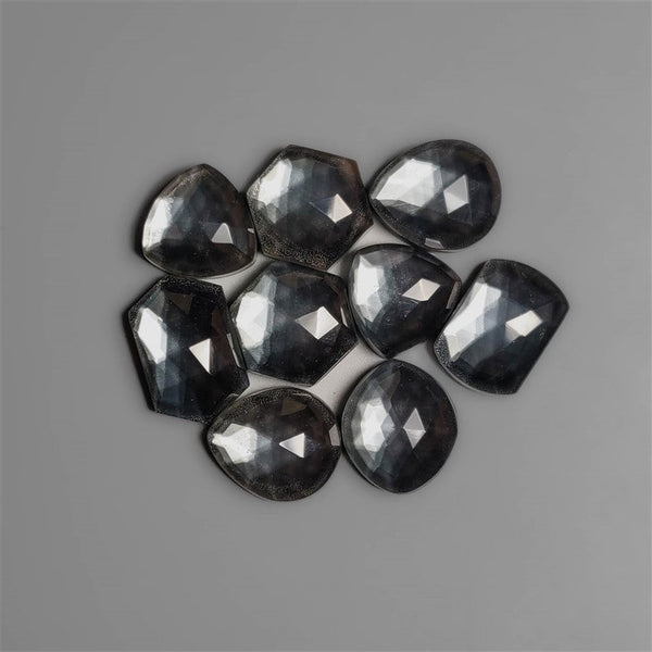 Rose Cut Crystal And Hematite Doublets Lot