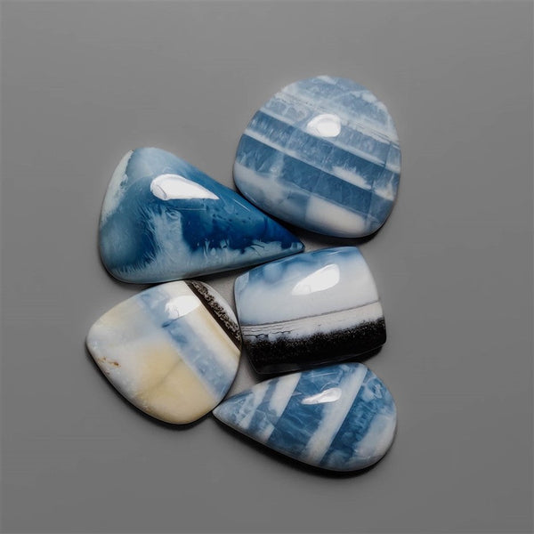 Owhyee Blue Opal Cabochons Lot