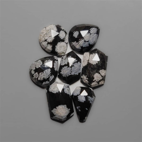 Rose Cut Snowflake Obsidians Lot