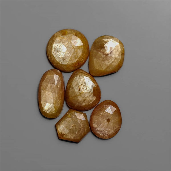 Rose Cut yellow Sapphires Lot