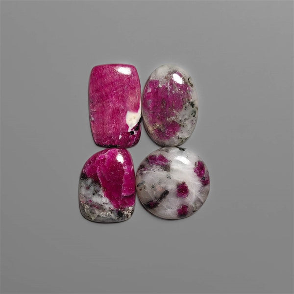 Ruby Zoisite Cabochons Lot