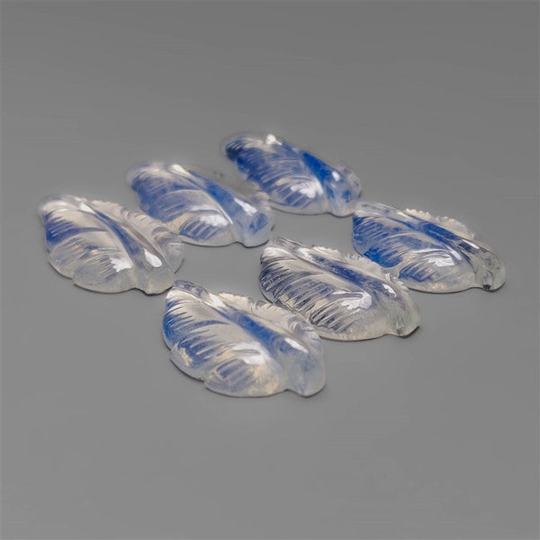 Handcarved Opalite Leaves Lot