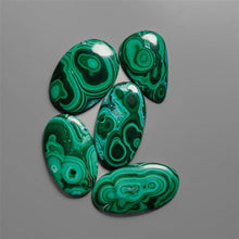 Rare pattern Malachite Cabochons Lot