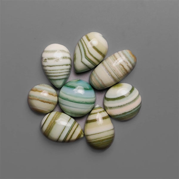 Saturn Chalcedony Small Cabochons Lot