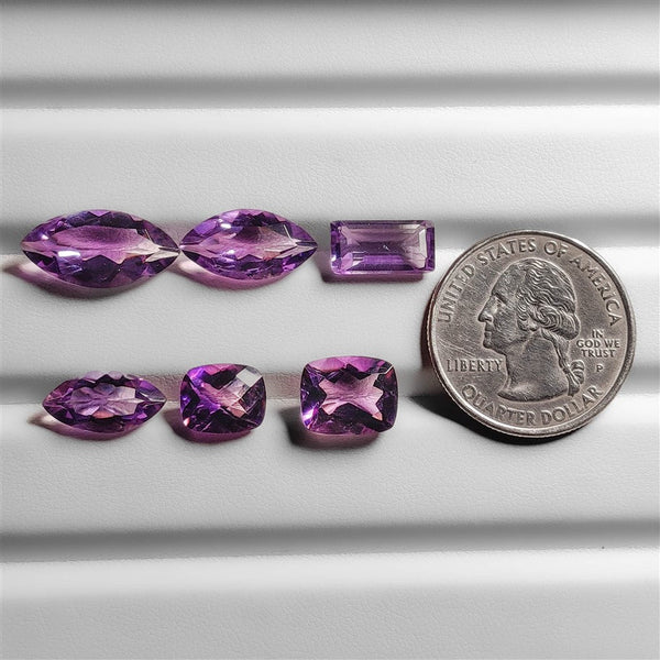 AAA Faceted Brazilian Amethyst Lot