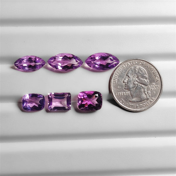 AAA Faceted Brazilian Amethyst Lot