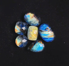 Rose Cut Rainbow Moonstone Doublets Lot (Backed)