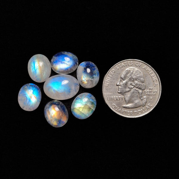 Rainbow Moonstone Cabochons Lot