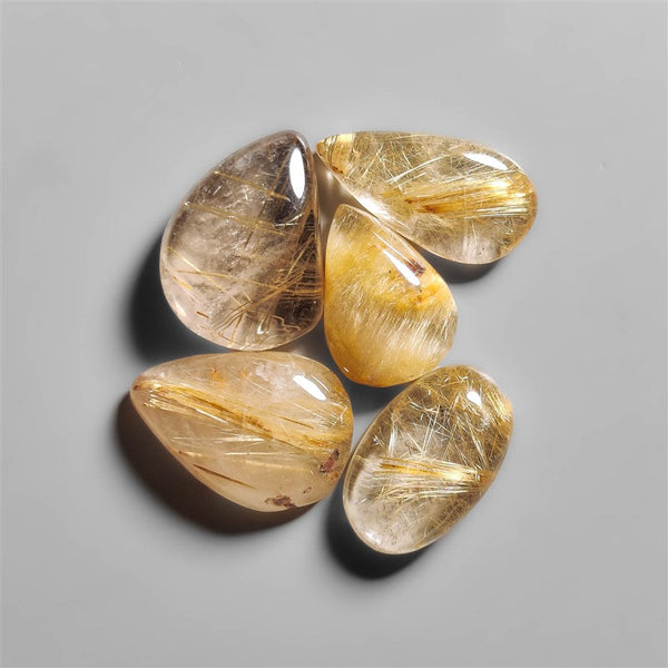 AAA Golden Rutilated Quartz Cabochons Lot