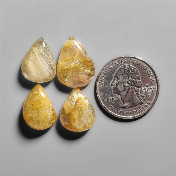 AAA Golden Rutilated Quartz Cabochons Lot