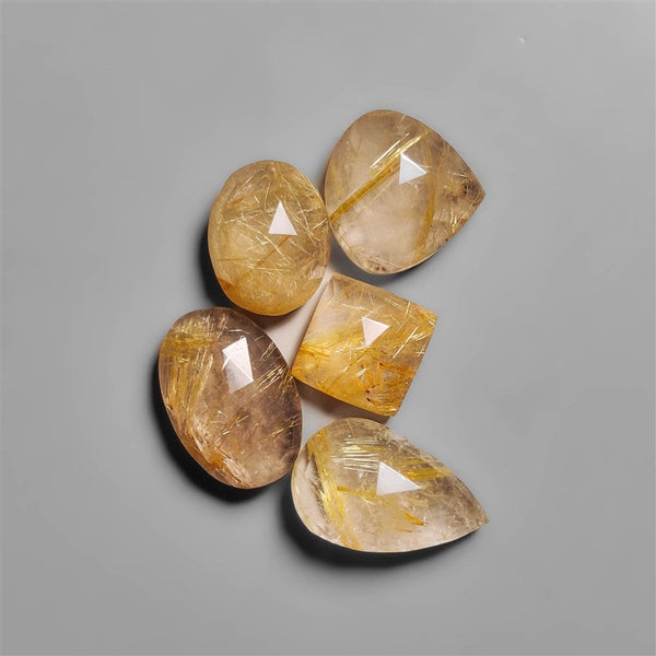 Rose Cut Golden Rutilated Quartz Lot