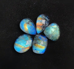 Rose Cut Rainbow Moonstone Doublets Lot (Backed)